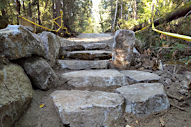 Steps down to the lookout
